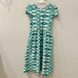 Dot Dot Smile Teal Aztec Print Maxi Dress